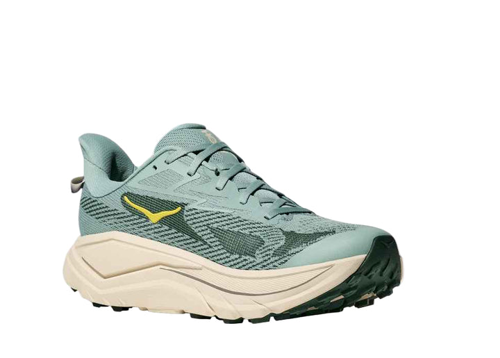 hoka challenger 8 wide men's | jade / truffle salt