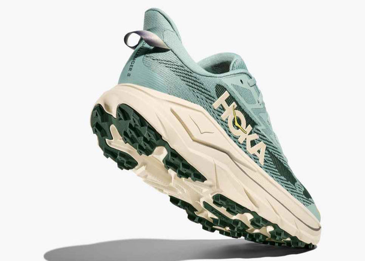 hoka challenger 8 wide men's | jade / truffle salt