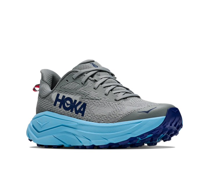 hoka challenger 8 men's | galactic grey soaring blue