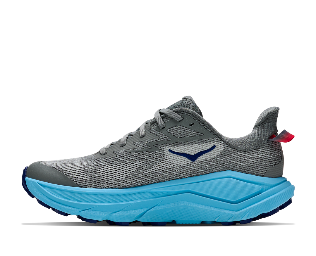 hoka challenger 8 men's | galactic grey soaring blue