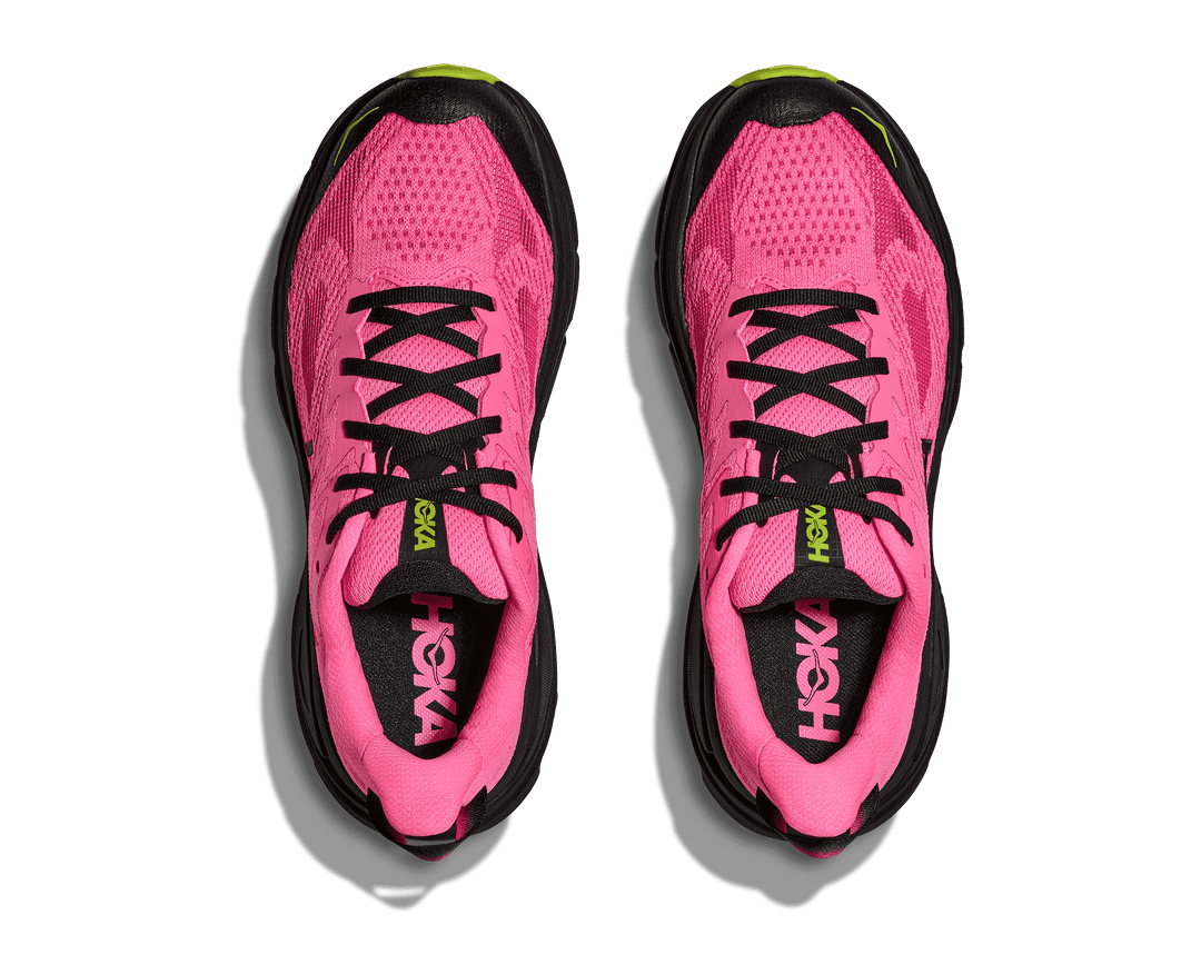 hoka challenger 8 women's | neon rose / black