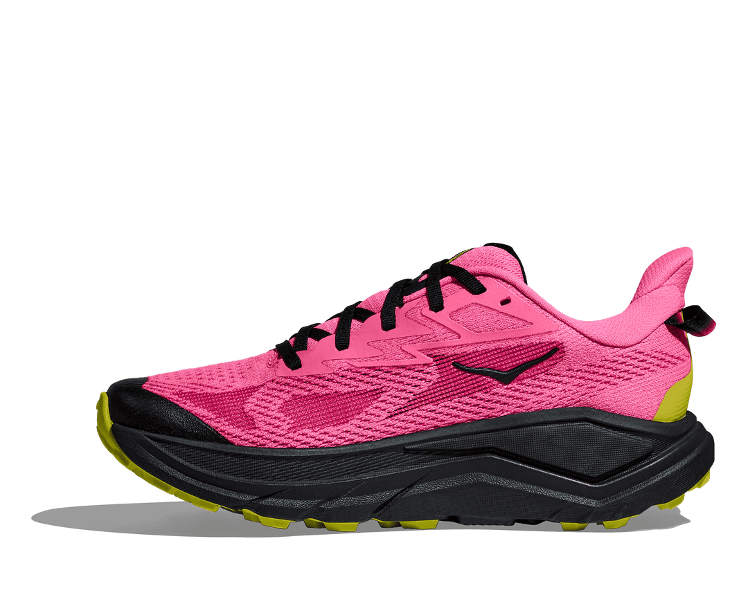 hoka challenger 8 women's | neon rose / black