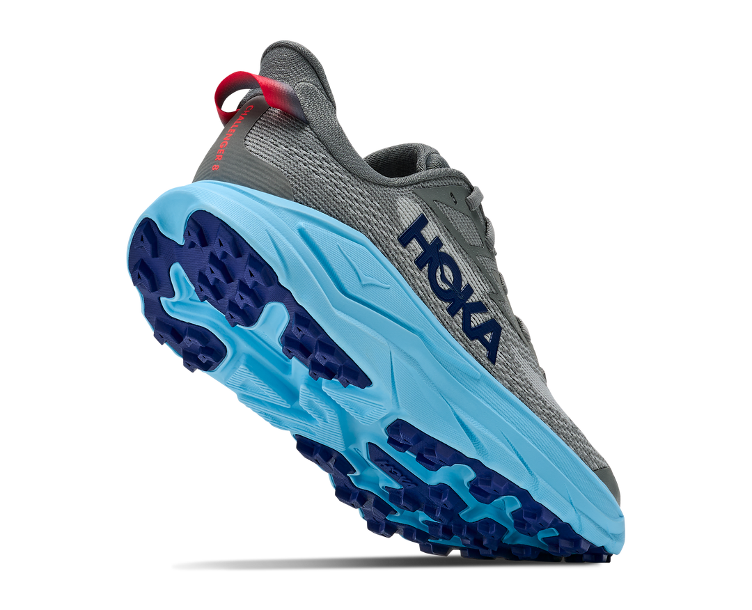 hoka challenger 8 women's | galactic grey soaring blue