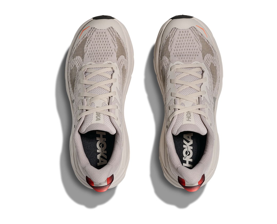 hoka challenger 8 wide women's | stucco / asphalt grey