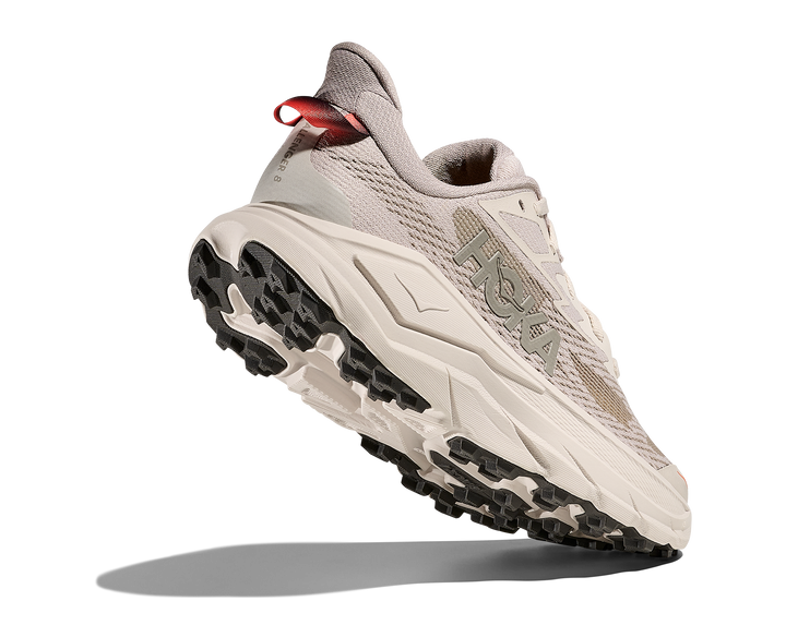 hoka challenger 8 wide women's | stucco / asphalt grey