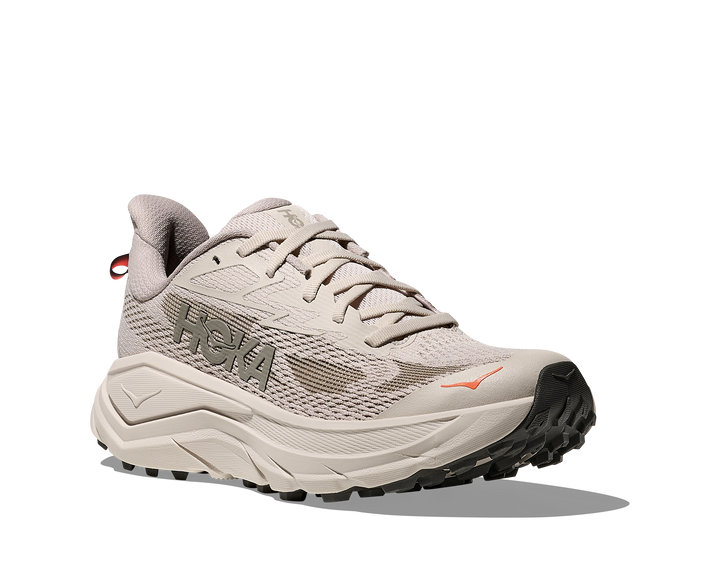 hoka challenger 8 wide women's | stucco / asphalt grey