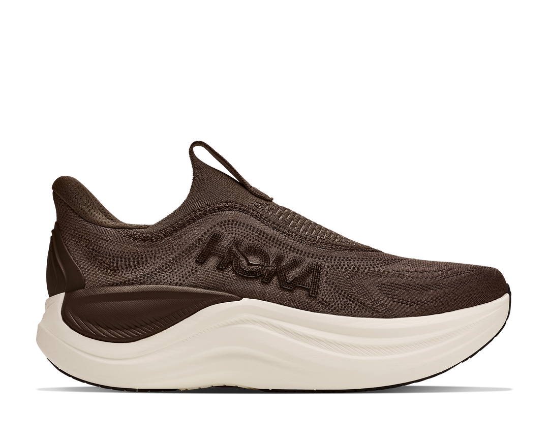 hoka skyward laceless men's | cliff grey cast iron