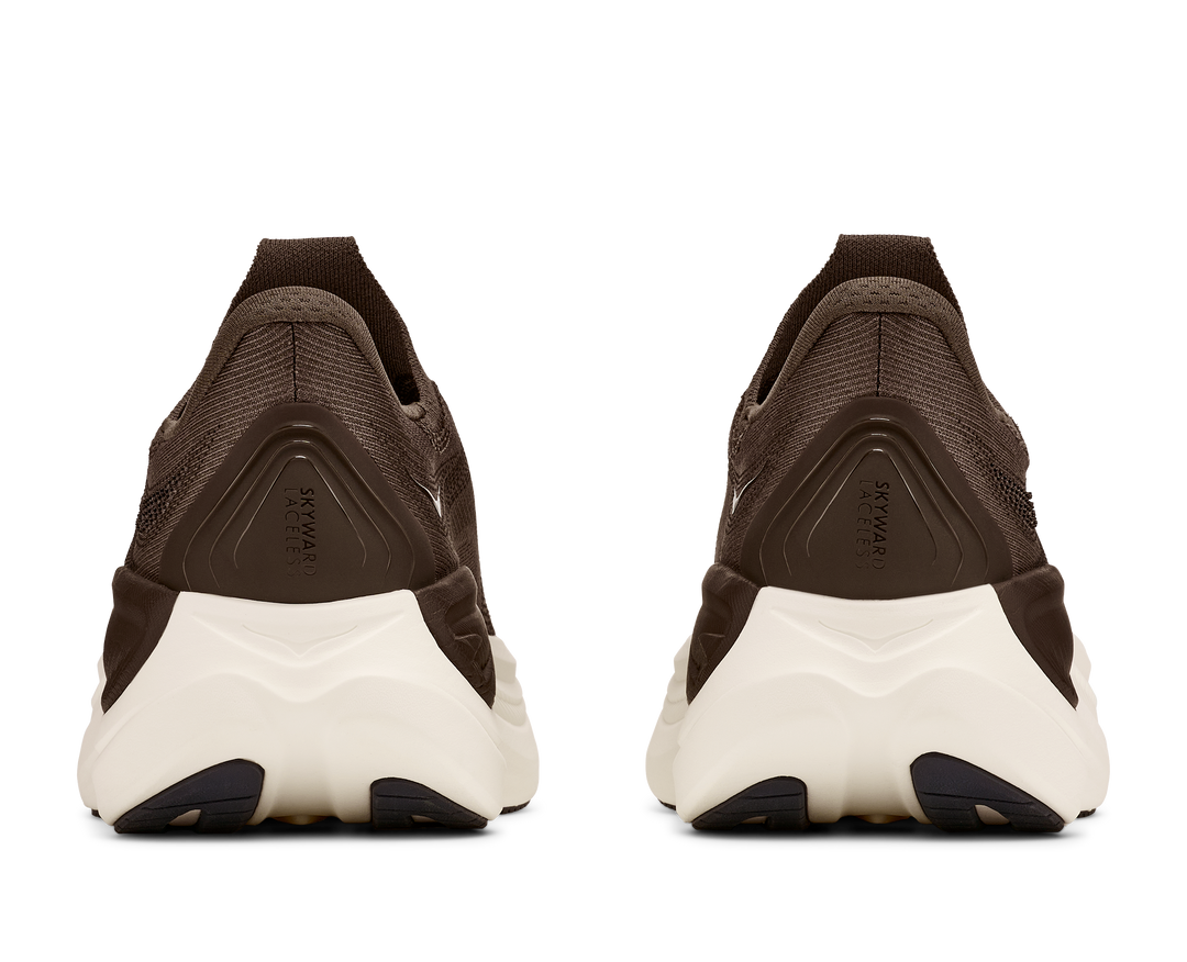 hoka skyward laceless men's | cliff grey cast iron