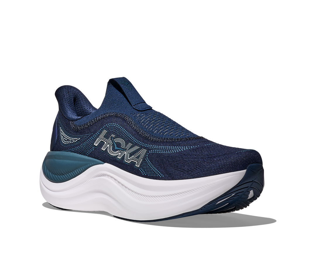 hoka skyward laceless men's | varsity navy / white
