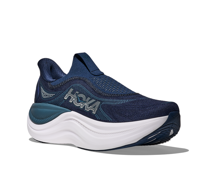 hoka skyward laceless men's | varsity navy / white