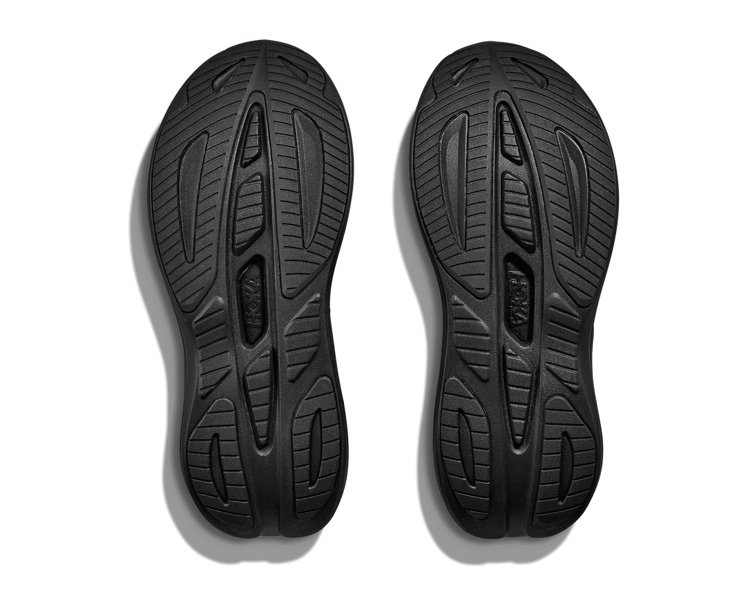 hoka skyward laceless men's | black / black