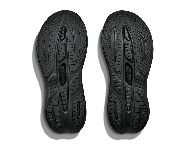 hoka skyward laceless men's | black / black