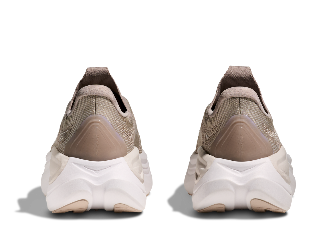 hoka skyward laceless women's | putty / white