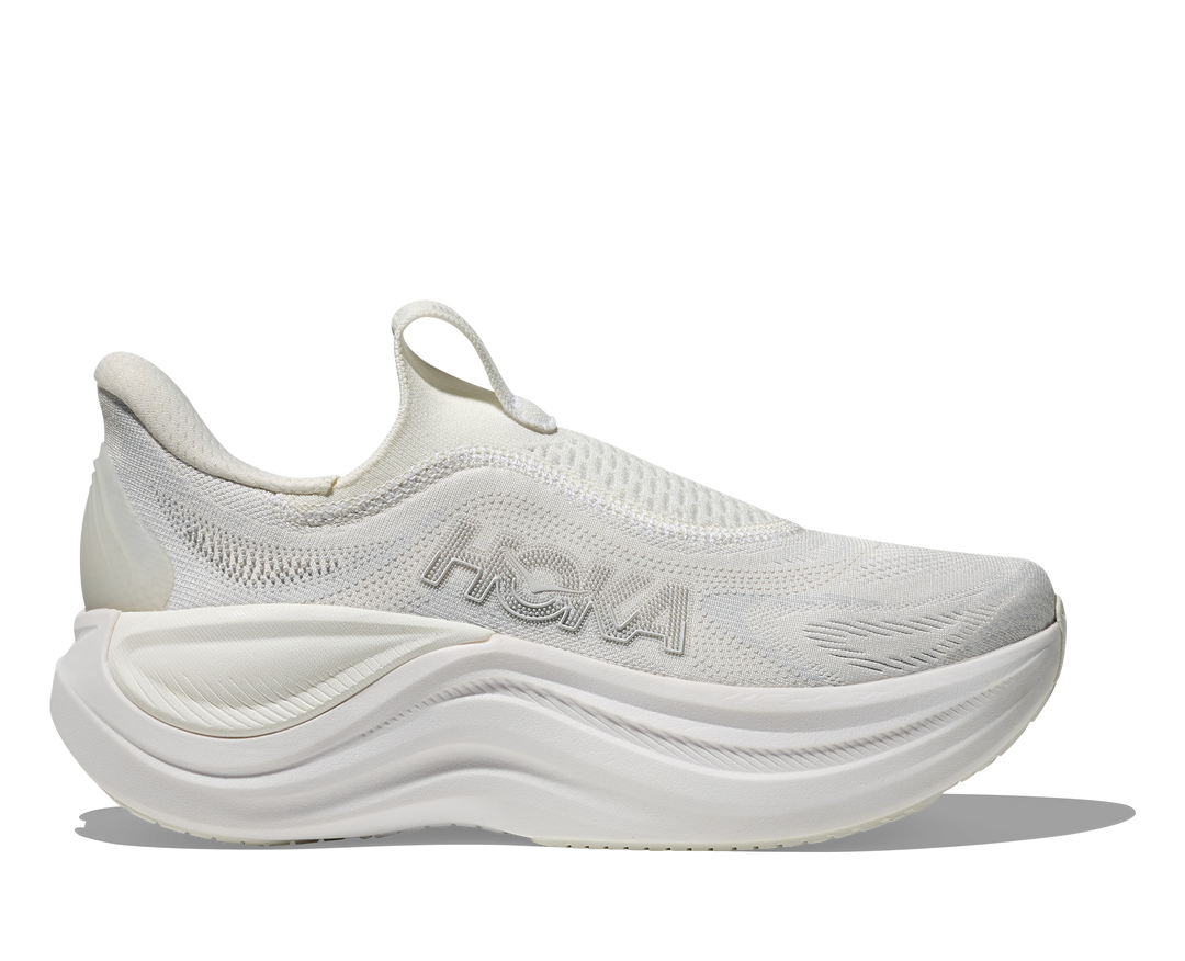 hoka skyward laceless women's | white / white