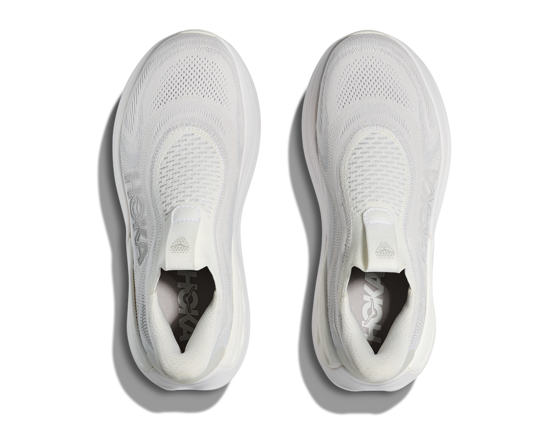 hoka skyward laceless women's | white / white