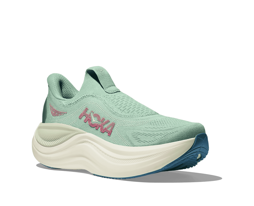 hoka skyward laceless women's | jadeite / sea glass