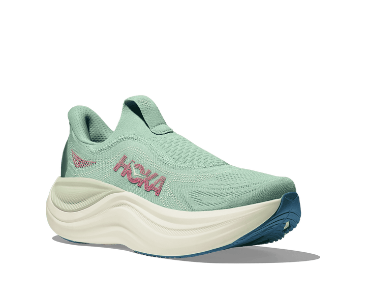hoka skyward laceless women's | jadeite / sea glass