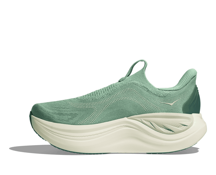 hoka skyward laceless women's | jadeite / sea glass