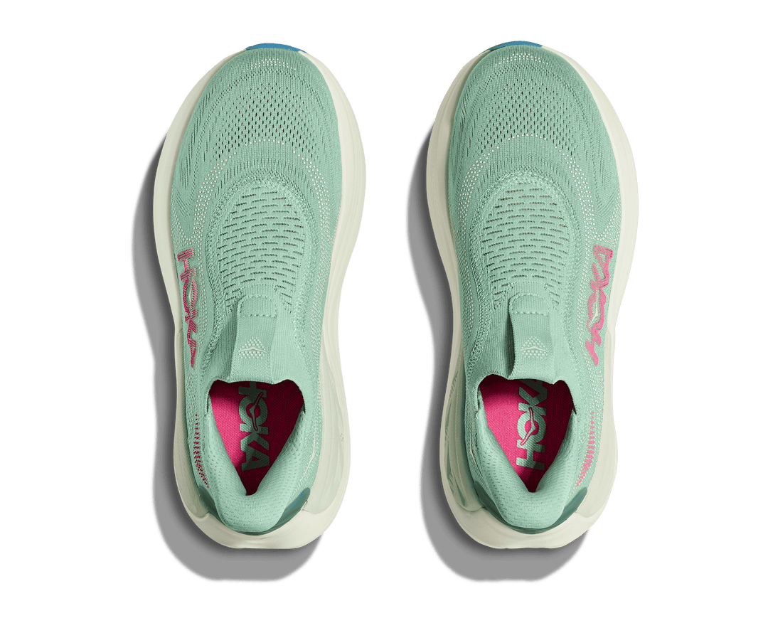 hoka skyward laceless women's | jadeite / sea glass