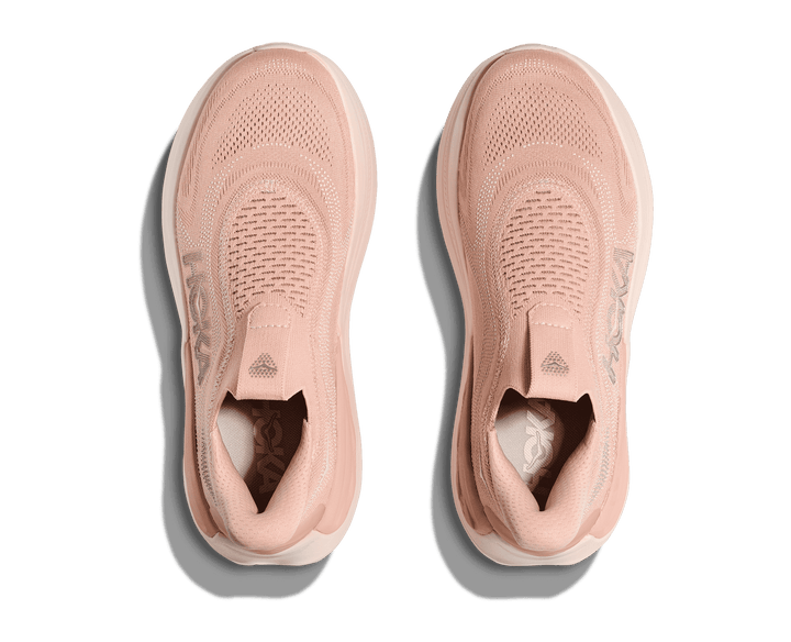 hoka skyward laceless women's | rose latte / rose cream