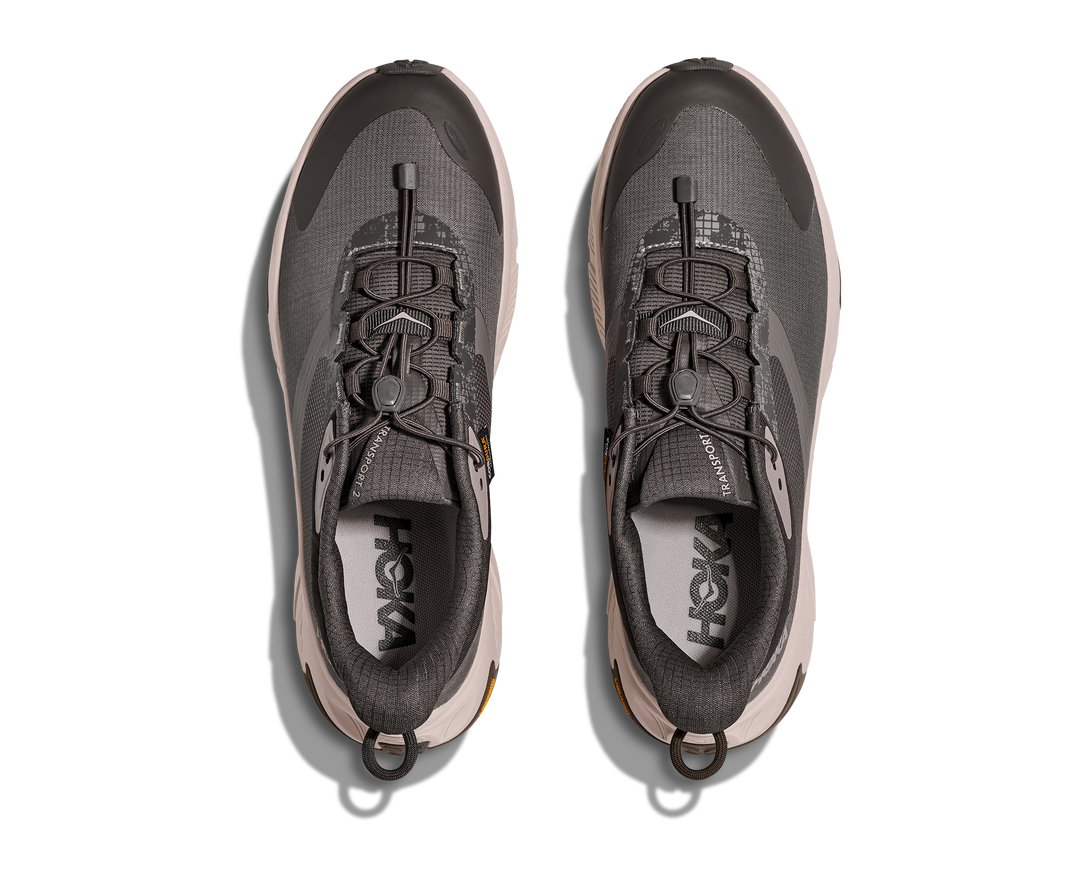 hoka transport 2 men's | gravel / stucco
