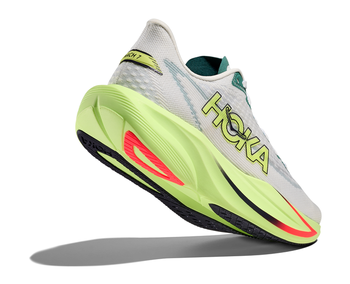 hoka mach 7 men's | frost / neon yuzu