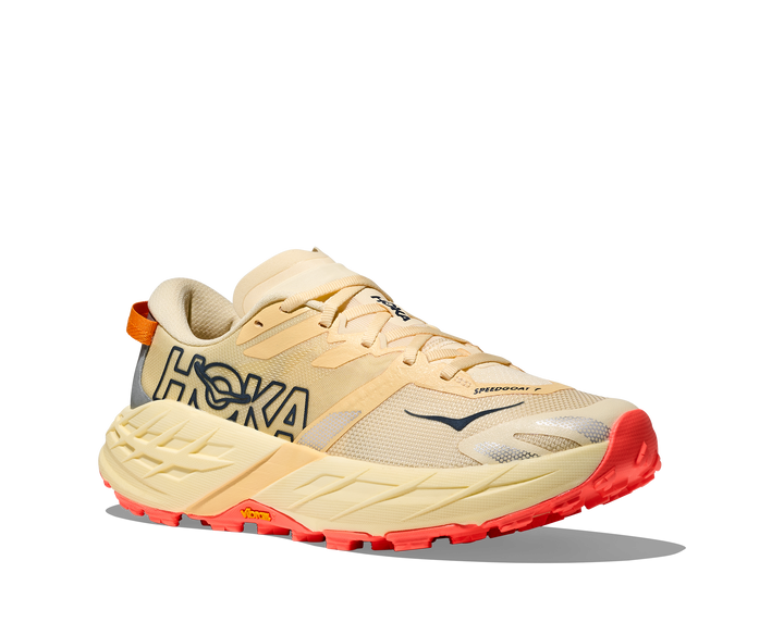hoka speedgoat 7 women's | vintage yellow / neon flame