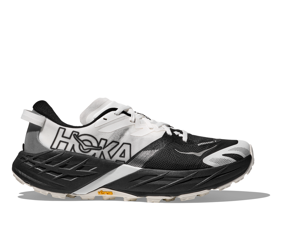 hoka speedgoat 7 wide women's | black / white