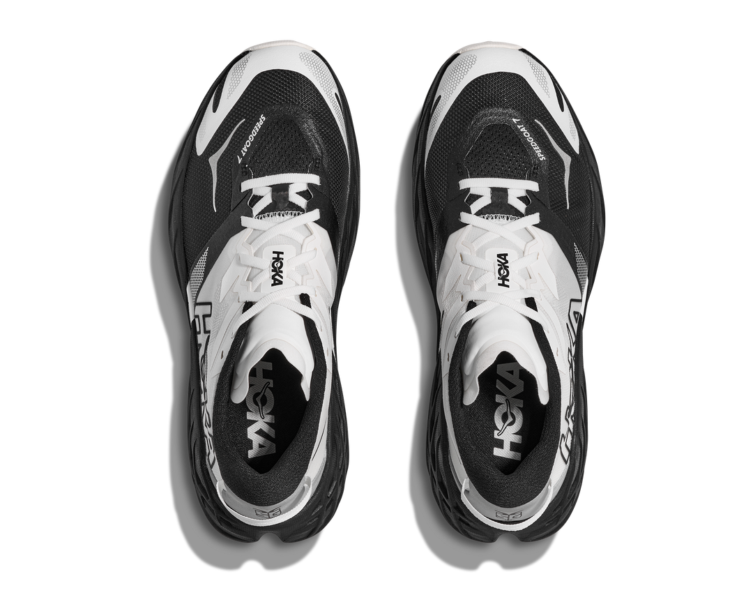 hoka speedgoat 7 wide women's | black / white