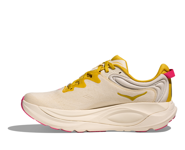 hoka gaviota 6 women's | birch / yellow gold