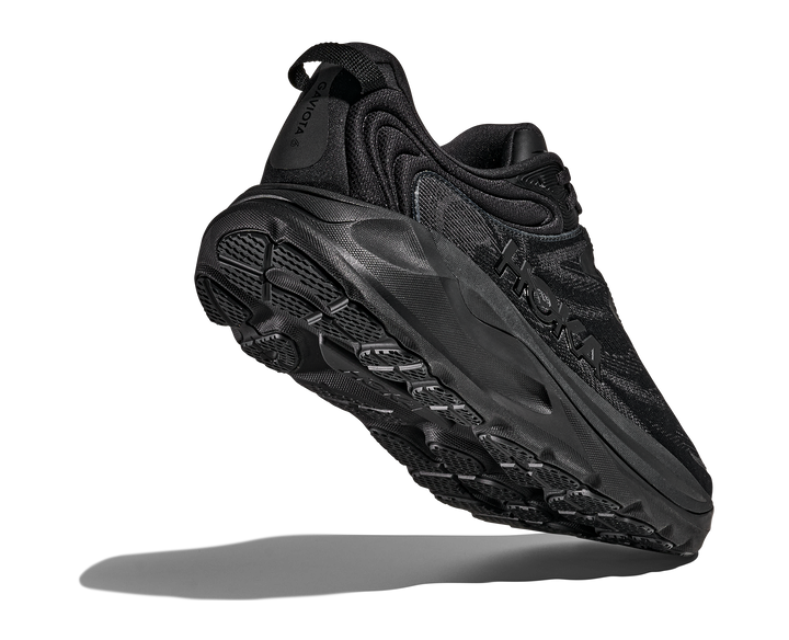 hoka gaviota 6 wide men's | black/black