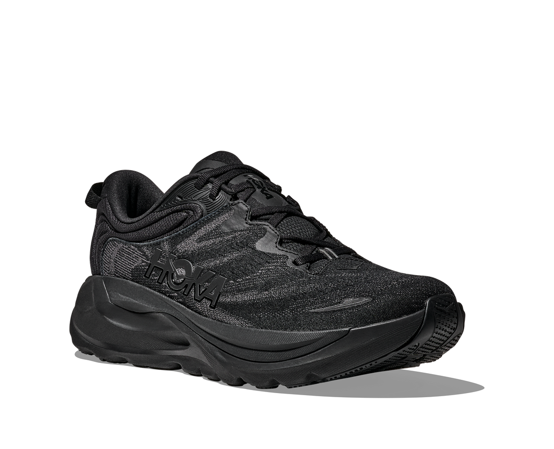 hoka gaviota 6 wide men's | black/black