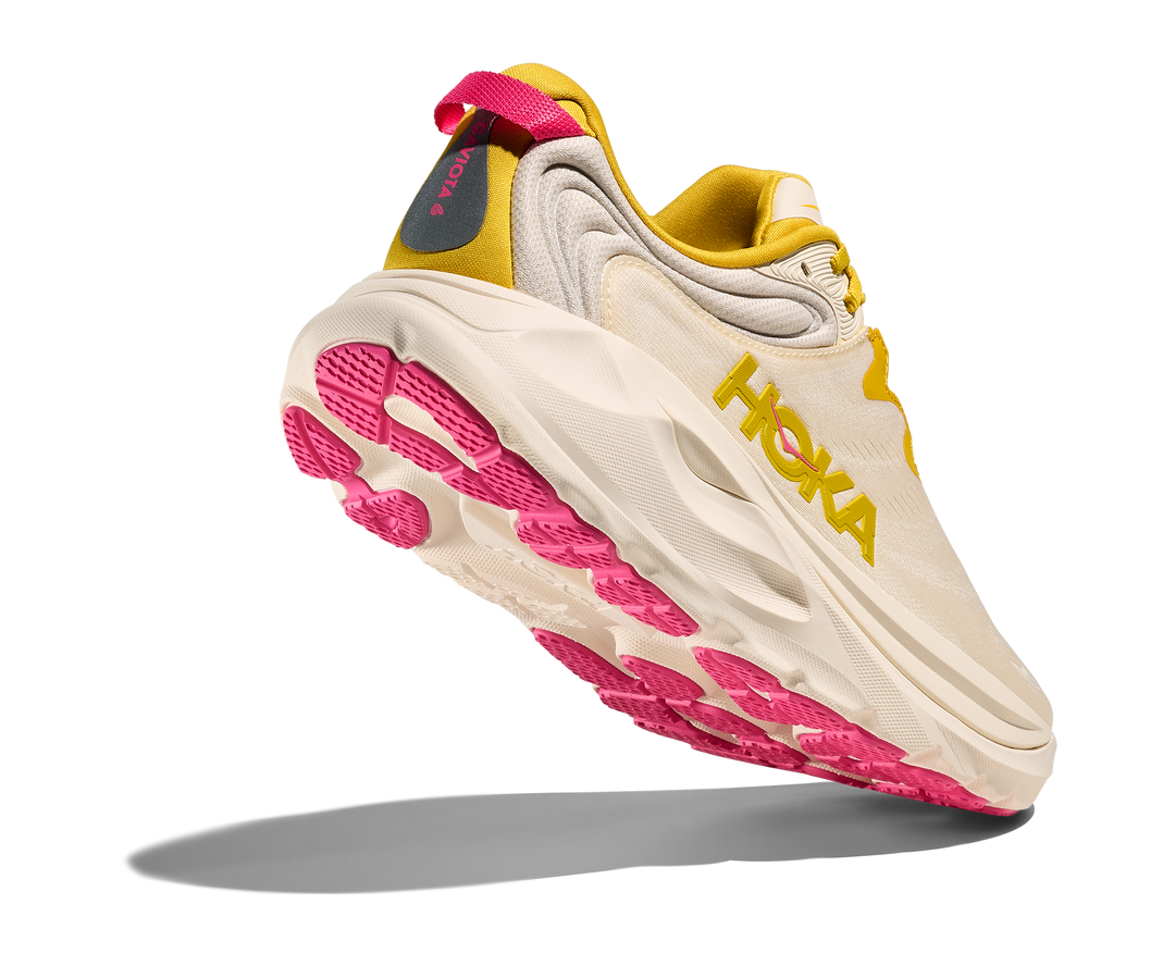 hoka gaviota 6 wide women's | birch / yellow gold