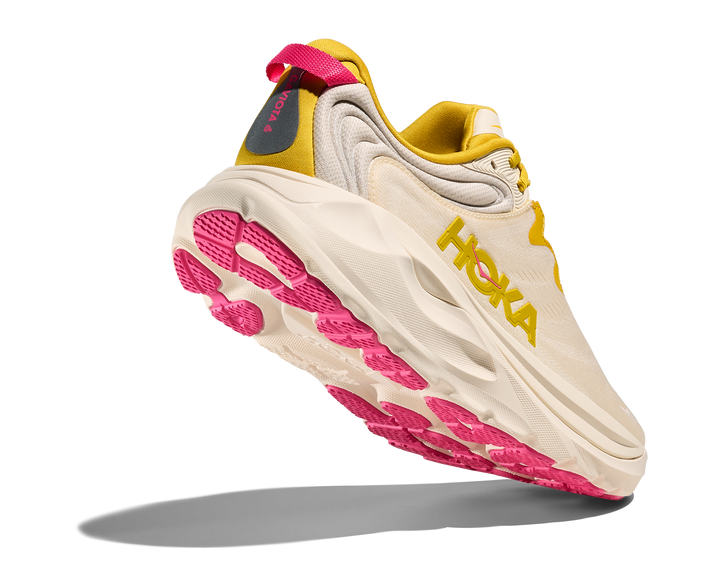 hoka gaviota 6 wide women's | birch / yellow gold