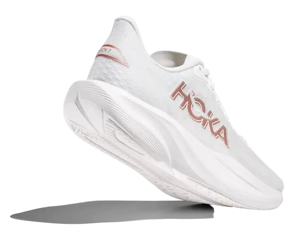 hoka mach 7 women's | frost / rose gold