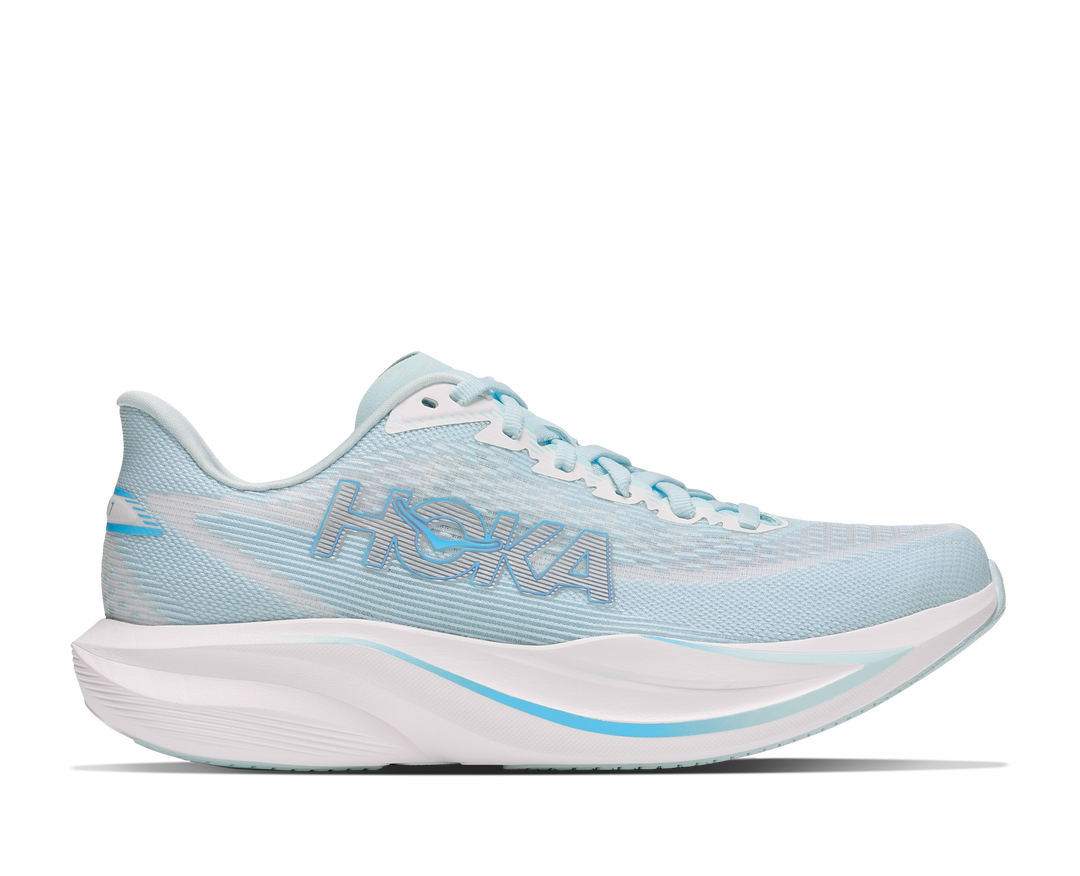 hoka mach 7 women's | glimmering blue frost