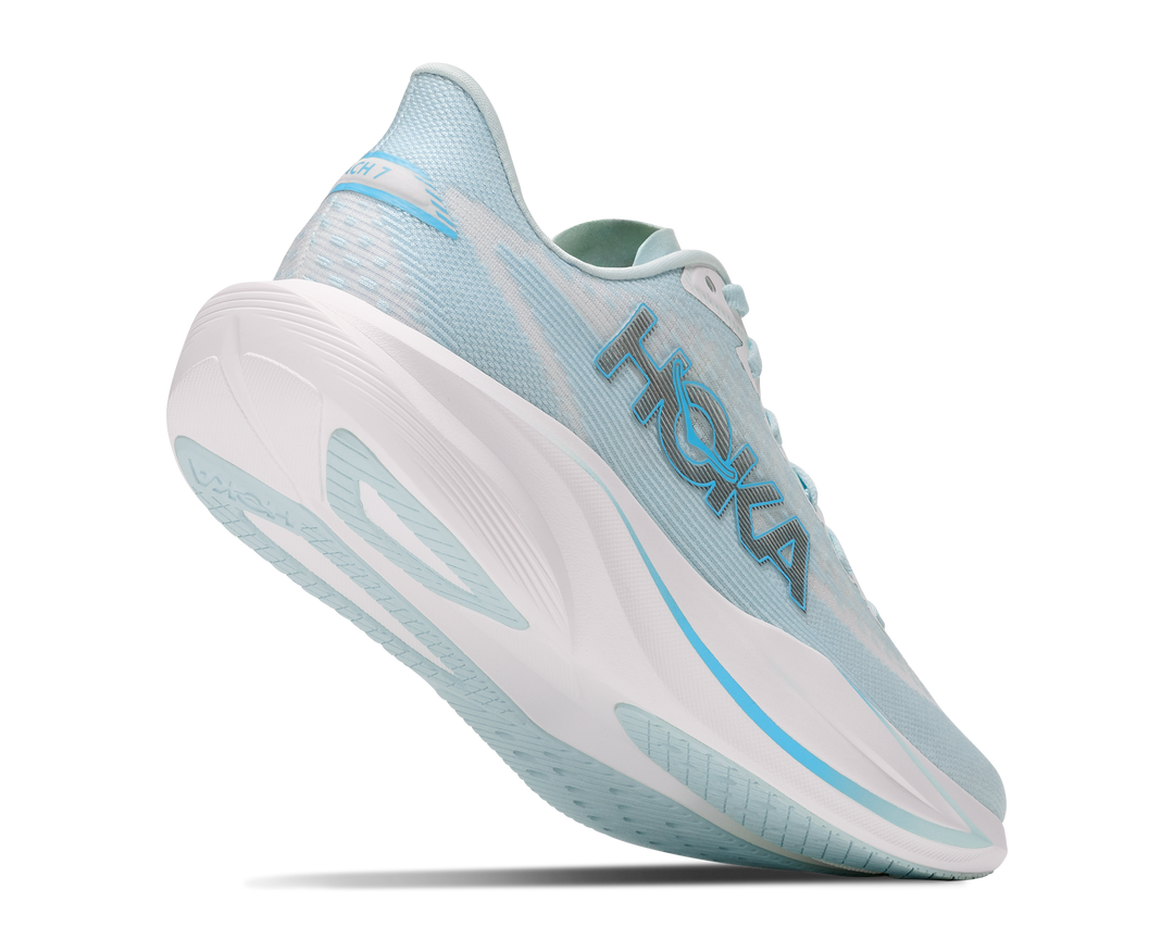 hoka mach 7 women's | glimmering blue frost