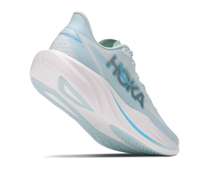hoka mach 7 women's | glimmering blue frost