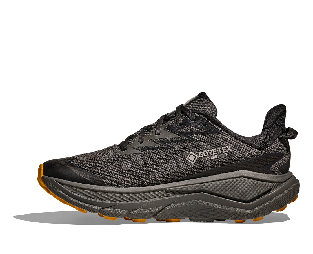 hoka challenger 8 gtx men's | asphalt grey varsity yellow