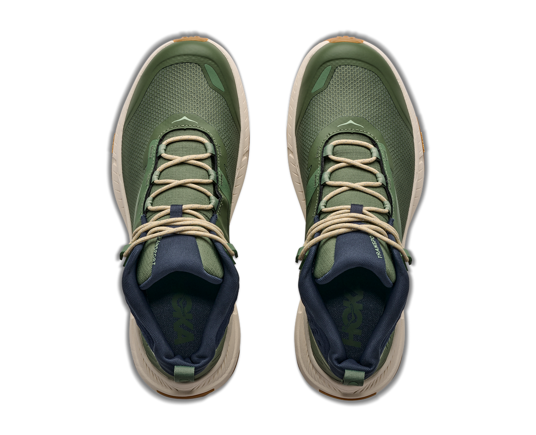 hoka transport hike gtx men's | nettle leaf alabaster