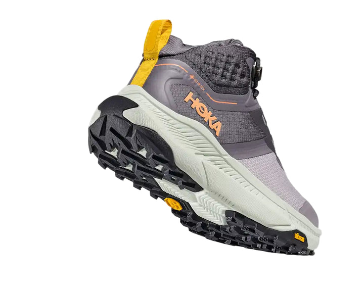 hoka transport hike gtx women's | grey skies/sea glass