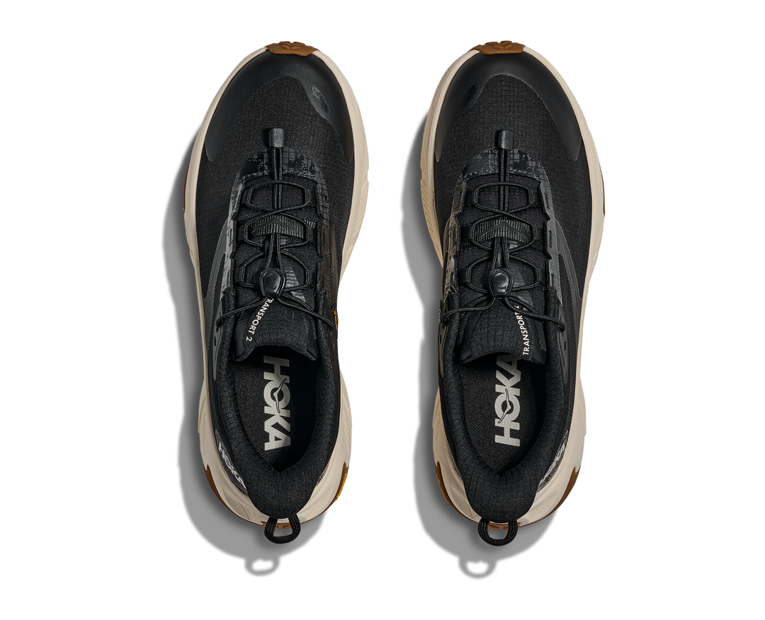 hoka transport 2 wide women's | black/alabaster