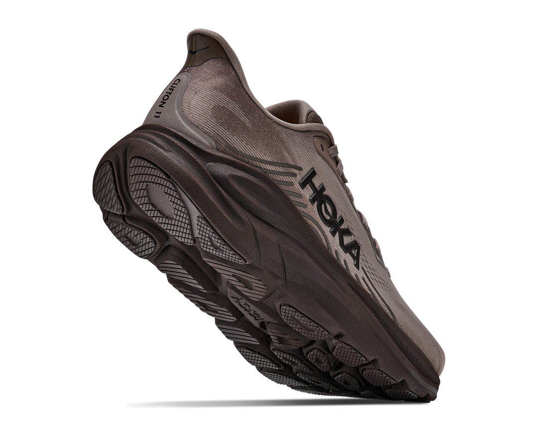 hoka clifton 11 men's | boulder grey pebble grey
