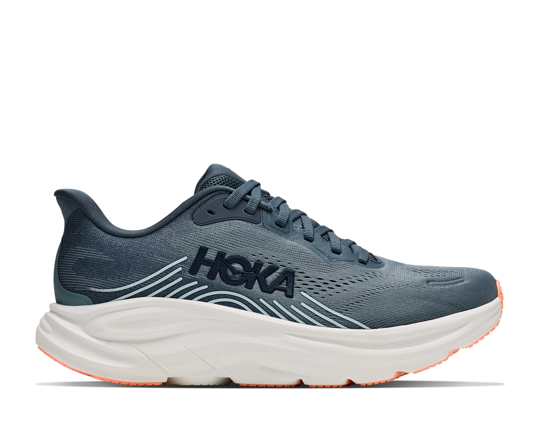 hoka clifton 11 wide women's | faded navy glimmering blue