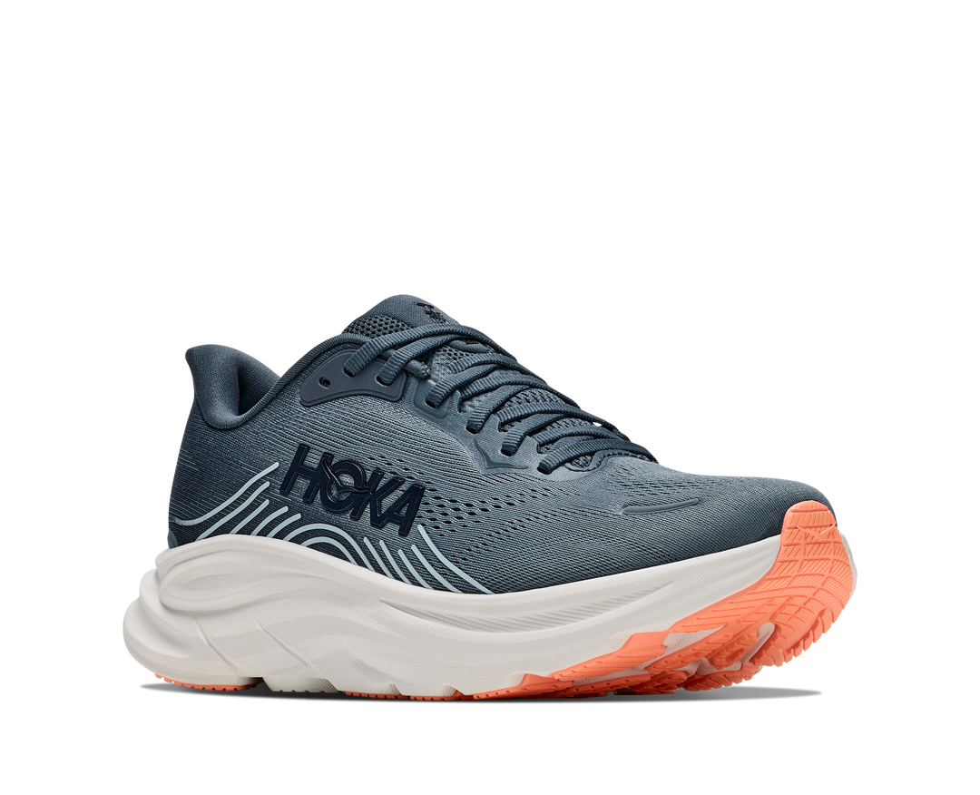 hoka clifton 11 wide women's | faded navy glimmering blue