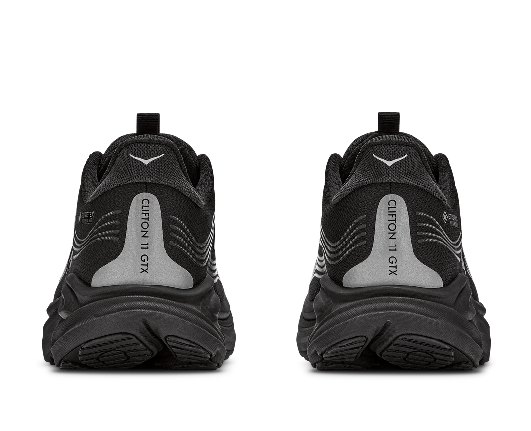 hoka clifton 11 gtx men's | black black