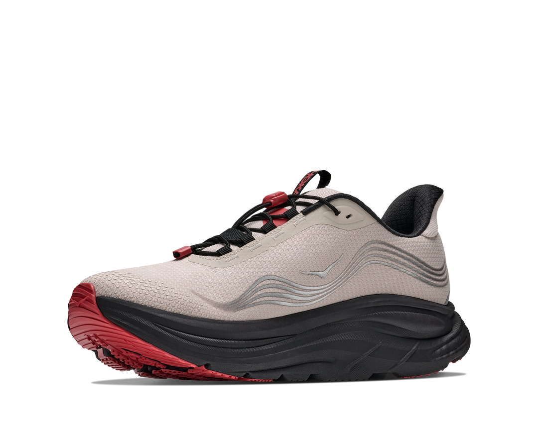 hoka clifton 11 gtx men's | river rock grey carbon black