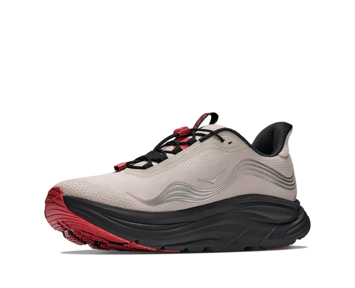 hoka clifton 11 gtx men's | river rock grey carbon black