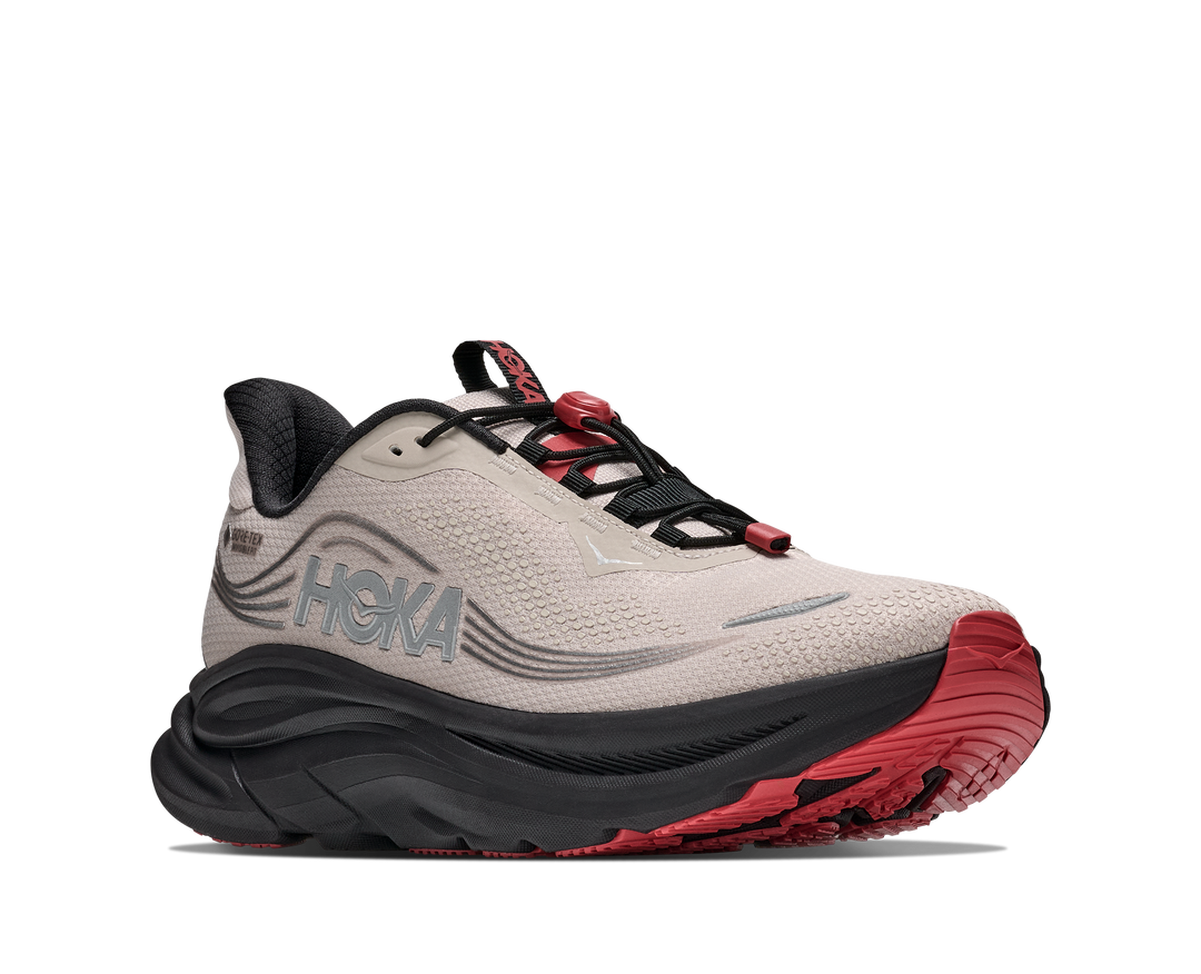hoka clifton 11 gtx men's | river rock grey carbon black