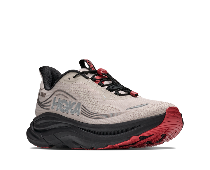 hoka clifton 11 gtx men's | river rock grey carbon black